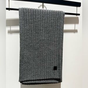 All Saints Charcoal Rib Knit Scarf